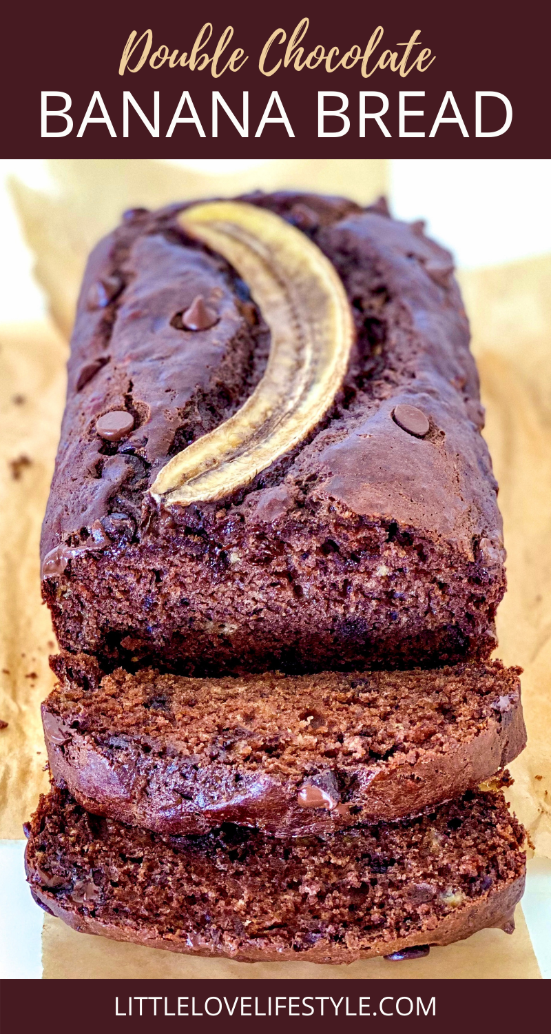 Double Chocolate Banana Bread Recipe For Pinterest